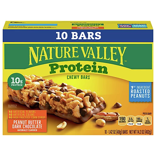 Nature Valley Chewy Bars, Peanut Butter & Dark Chocolate, Protein