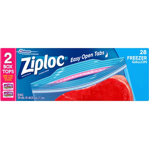 Ziploc Gallon Food Storage Freezer Bags, New Stay Open Design with Stand-Up  Bottom, Easy to Fill, 80 Count