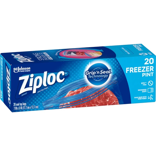 Ziploc Grip 'N Seal Freezer Pint Bags (20 ct)