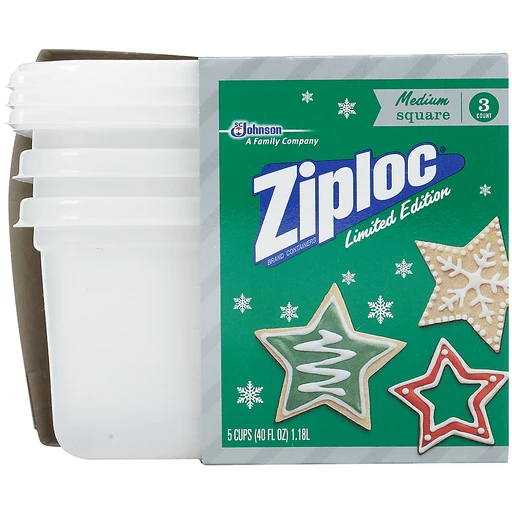 Ziploc Medium Square Containers - 3 count