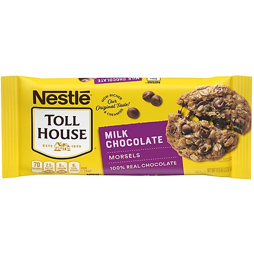 NESTLE TOLL HOUSE Milk Chocolate Morsels 11.5 oz. Bag, Baking Chips, Nuts  & Bars