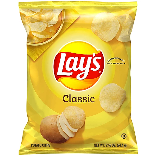 Lay's Potato Chips Classic 2 5/8 Oz | Chips, Crisps, Pretzels