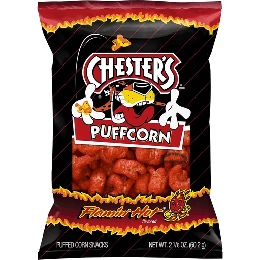 Cheetos Corn PUFFS FLAMIN' HOT Cheese Flavored Snacks 8oz - 1 Bag