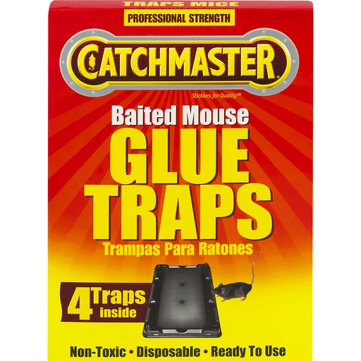Catchmaster Glue Traps, Baited Mouse, Professional Strength