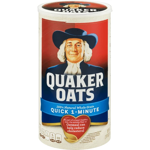 Quaker Whole Grain Oats Quick 1-Minute Oats 42 Oz, Oatmeal & Hot Cereal