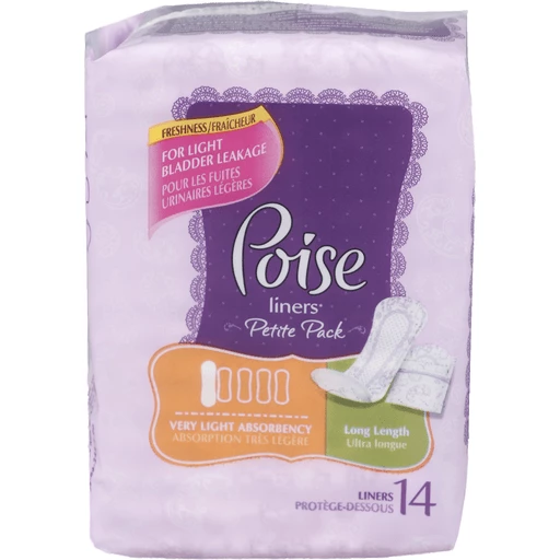 Poise Liners, Long Length, Very Light Absorbency