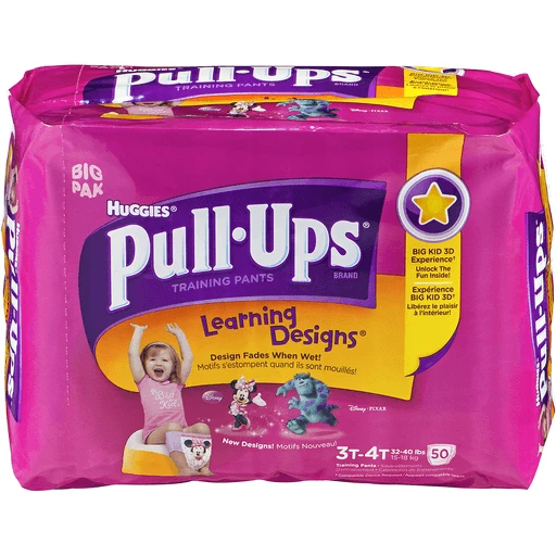 Pull Ups - Pull Ups, Learning Designs - Training Pants, Disney, 3T-4T  (32-40 lbs), Big Pak (48 count), Shop
