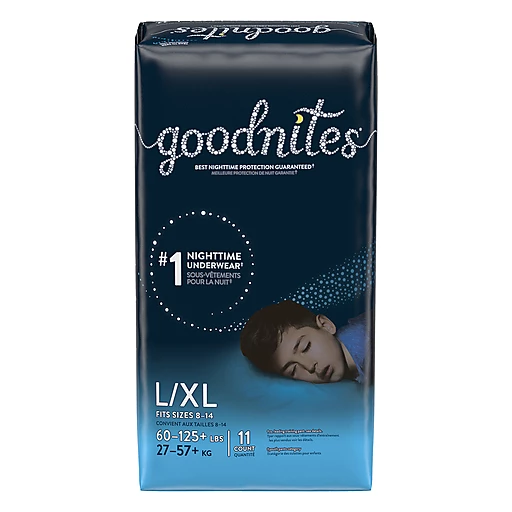 Good Nites Bedtime Bedwetting Underwear For Boys, L Xl, 11 Ct. (Packaging  May Vary), Diapers & Training Pants