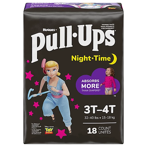 Huggies Pull-Ups Girls' Potty Training Pants, 3T-4T (32-40 lbs
