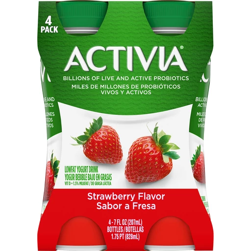 Activia Probiotic Nonfat Greek Yogurt, Strawberry, 5.3 oz., 4 Pack, Kids