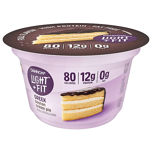 Dannon Light + Fit Boston Cream Pie Greek Nonfat Yogurt, Creamy