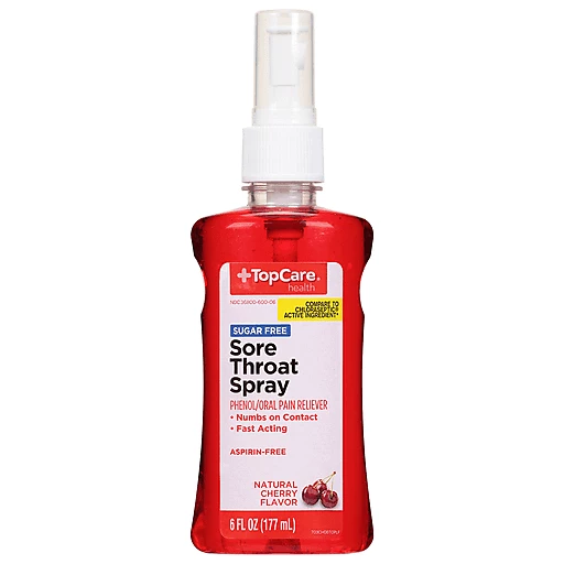 Top Care Cherry Liquid Sore Throat Spray, Cough Syrups