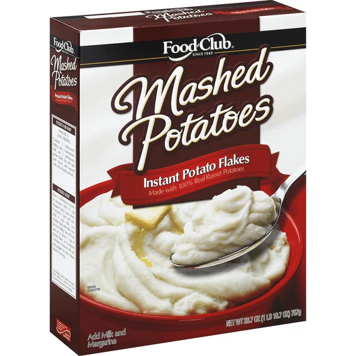 Food Club Mashed Potatoes Instant Potato Flakes 26.7 Oz Box, Potatoes &  Yams