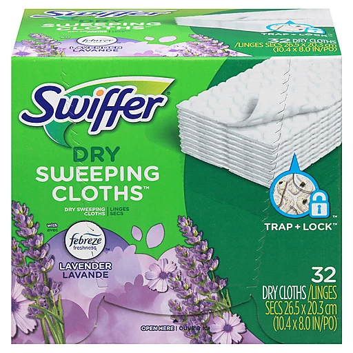 Swiffer Dry Lavender Sweeping Cloths 32 Dry Cloths 32 Ea, Cleaning Tools &  Sponges