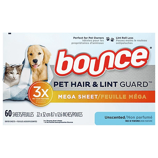 Pet Hair and Lint Guard Mega Sheets, Unscented