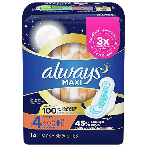 Always Infinity Size 3 Feminine Pads with Wings - 14 count per