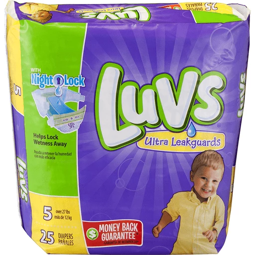 Luvs Paw Patrol Size 5 Baby Diapers 27+ lb - 74 ct box