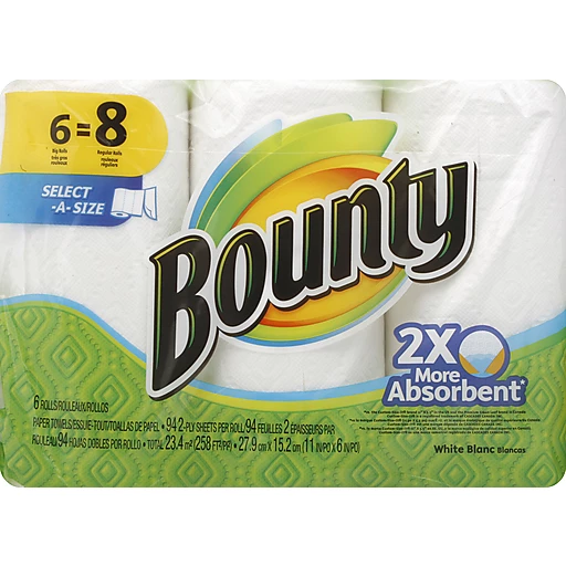 Bounty Select-A-Size Paper Towels 2 ct Pack, Paper Towels