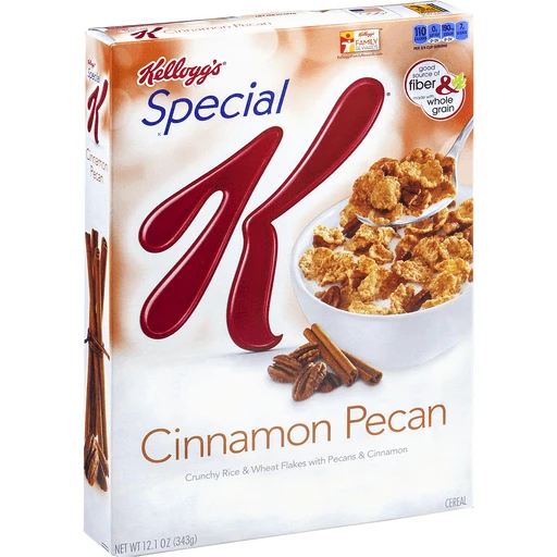 Kellogg's Special K Breakfast Cereal, 11 Vitamins and Minerals, Made With  Real Pecans, Cinnamon and Pecan, 12.1oz Box, 1 Box, Cereal