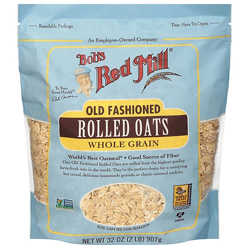 Bob's Red Mill Rolled Oats, Old Fashioned, Whole Grain 32 Oz 