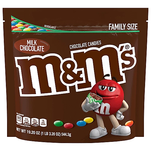 M&M'S Milk Chocolate Candy Family Size 19.2-Ounce Bag | Packaged 