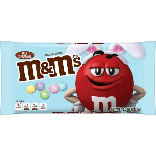 M & Ms Plain Chocolate Candies, Packaged Candy