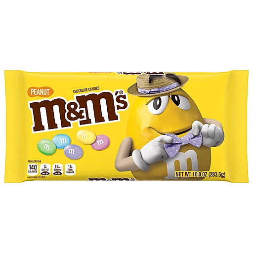 M&M's Peanut Chocolate Candies 10 Oz, Chocolate Candy