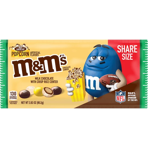M&M'S Share Size Chocolate Popcorn Chocolate Candies 2.83 oz