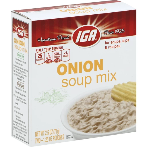 IGA Onion Soup 2 Packets Mix, Dry Soup Mixes