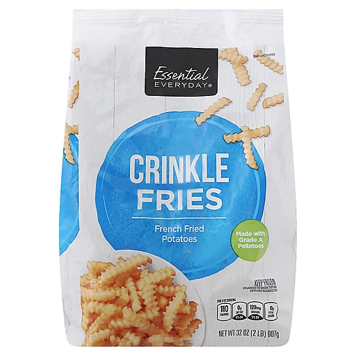 Great Value Crinkle Cut French Fried Potatoes, 32 oz Bag (Frozen)