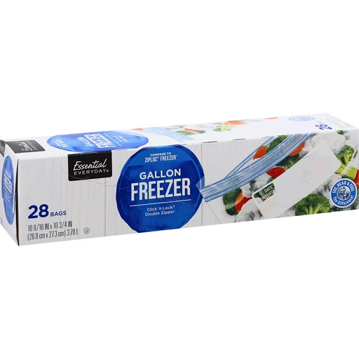 Ziploc Double Zipper Freezer Storage Bags 1 Gallon 20CT