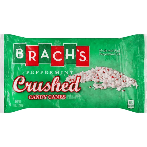 Brachs Candy Canes, Peppermint, Crushed, Packaged Candy