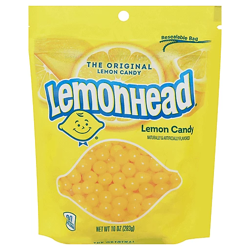 LEMONHEAD Lemon Candy 10 Oz. Bag, Packaged Candy
