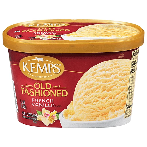 Kemps Old Fashioned French Vanilla Ice Cream 1.5 Qt, Vanilla