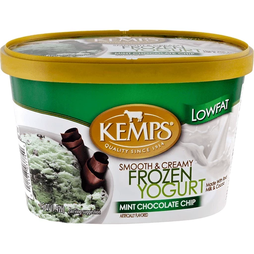 Kemps Smooth & Creamy Mint Chocolate Chip Frozen Yogurt 1.5 Qt, Frozen  Yogurt