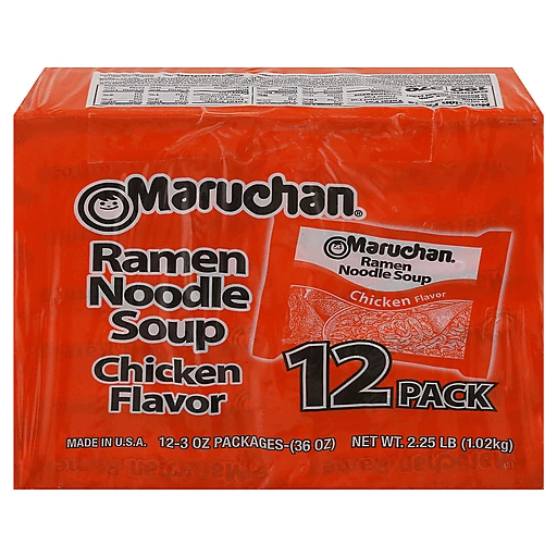 Maruchan Ramen Noodles Soup Pork Flavor, 3.0 Oz., 24 Count 