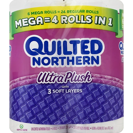 Quilted Northern Bathroom Tissue 6 Ea, Toilet Paper