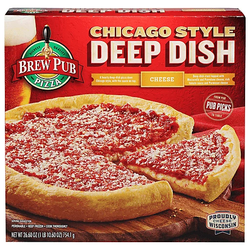 Brew Pub Pizza Pizza, Chicago Style Deep Dish, Cheese 26.6 Oz 