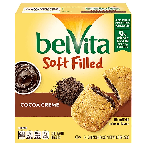 Belvita Breakfast Biscuits Soft Bakes Filled Blueberry, 250 g