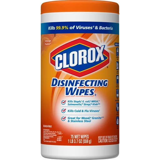 Clorox Wipes, Disinfecting, Orange Fusion