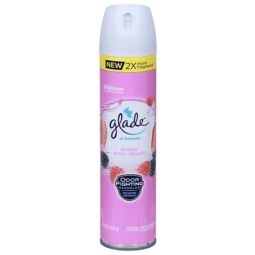 Glade Aerosol Spray, Air Freshener for Home, Bubbly Berry Splash Scent,  Fragrance Infused With Essential Oils, Invigorating and Refreshing, With  100% Natural Propellent, 8.3 Oz, Air Fresheners