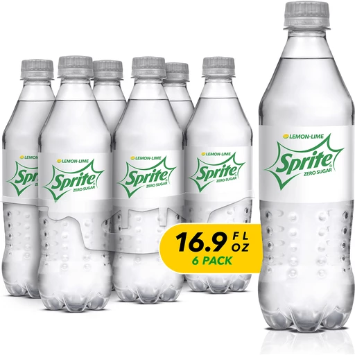Sprite Zero Sugar Bottles, 16.9 Fl Oz, 6 Pack, Soft Drinks