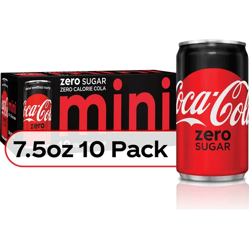 Coca-Cola Zero Sugar Cans, 7.5 fl oz, 10 Pack