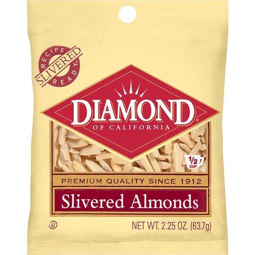 Diamond of California Almonds, Slivered 2.25 Oz | Baking Chips 