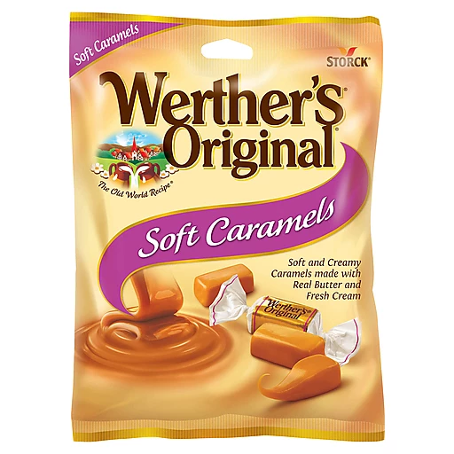 Werther's Original Caramel Popcorn, Resealable Pouch, 6 Oz Bag