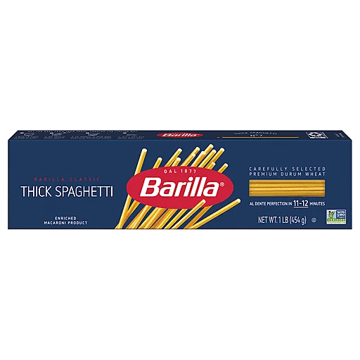 Barilla Spaghetti, Thick 1 Lb, Long Cut