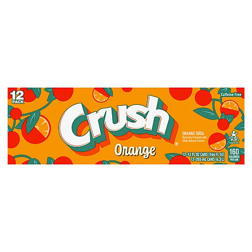 Crush Orange Soda, 12 Fl Oz Cans, 12 Pack