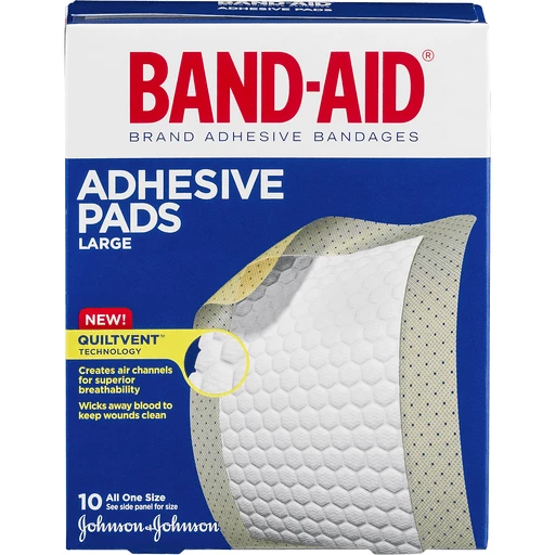 Band-Aid Brand Tru-Stay Adhesive Pads, Large Sterile Sheer