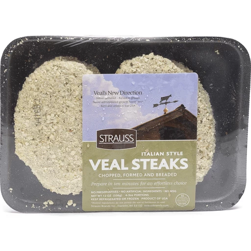 Strauss Italian Breaded Veal Steaks, Lamb & Veal