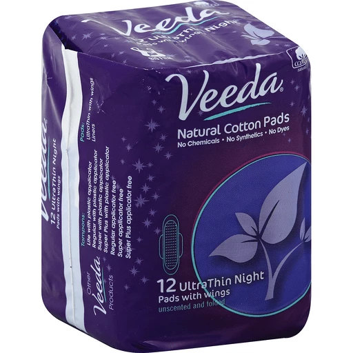 Veeda Pads, With Wings, UltraThin, Unscented and Folded, Feminine Care